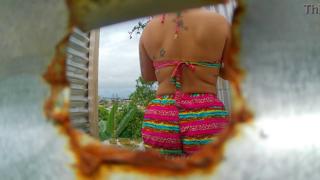 Big booty babe busted in woodworn wilderness, giant ass🍑 galore