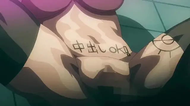 Busty Anime Babes Savoring Meat and Milk in a Bukkake Scene