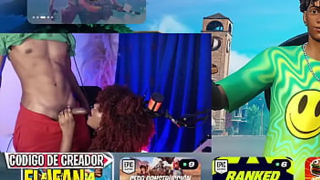 girlfriend joins my Fortnite stream for intense action