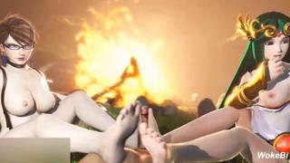 Throat-fucked Bayonetta's 3D fantasy hellhole gets pounded relentlessly