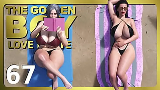 Two voluptuous milfs with thick curves by the shore