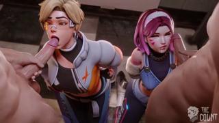 Tracer gets blown by Dva like a sex-starved succubus