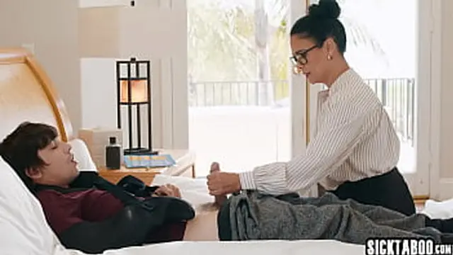 Surprise pussy fucking by horny Asian big tits MILF teacher Dana Vespoli