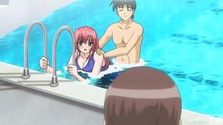 Dirty depraved incestuous siblings caught mid-coitus by the poolside waters' reflection