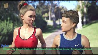 Stepmom Whore Craves Hot Sex with Married Man on Public Jogging Path