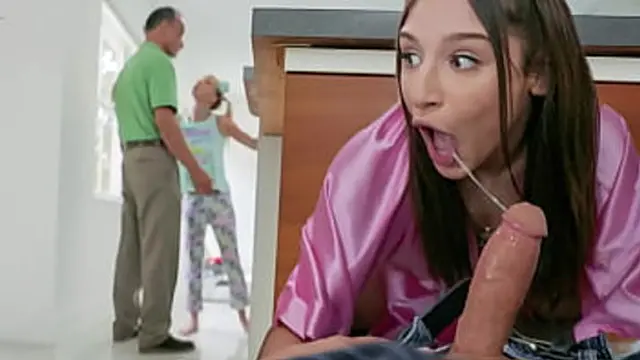 Sneaky Three-Way at milf and hunk′s!