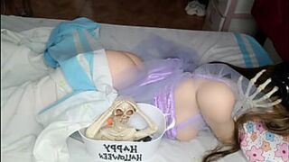 Trick-or-treat titillation: Blonde bombshell scores massive BBC creampie