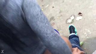 Babe bounces on cock🍆 in crowd