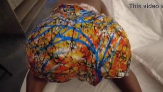 Large Bottom in Tightly Wrapped Gown Ravaged