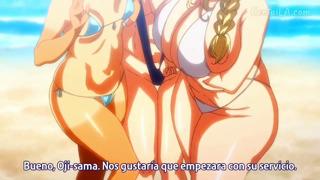 Big buttgirls indulge on the beach