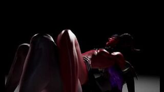 3D Futanaria: Demon Girl on Giant Cock🍆