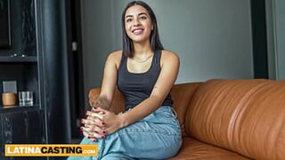 Totally natural 18yo Colombian cutie shows off teeny titts, huge booty - POV cowgirl ride!