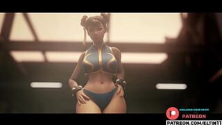 Chun Li's Intense Post-Training Anal👌 Riding: Hot Street Fighter Hentai 4k 60fps