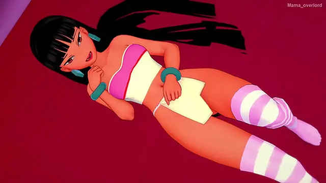 Chel has sex with a big cock (3D hentai)