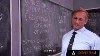 schoolgirl fever - naughty😈 teen seduced by older tutor, then fuckd repeatedly until squirted on her wet lips.