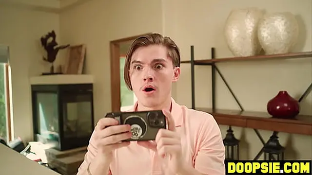 Dark-haired teen and fair-skinned babe pleasure their hunky roommate together