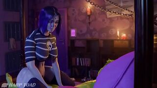 Horny🥵 Raven Engages In Wild Beast Play