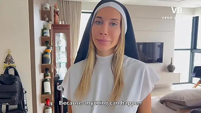 Larger than life nun willing to bend for him