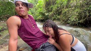 A snake bites me on my leg and I ask a strange woman with big tits to suck my big cock until the creamy venom comes out.