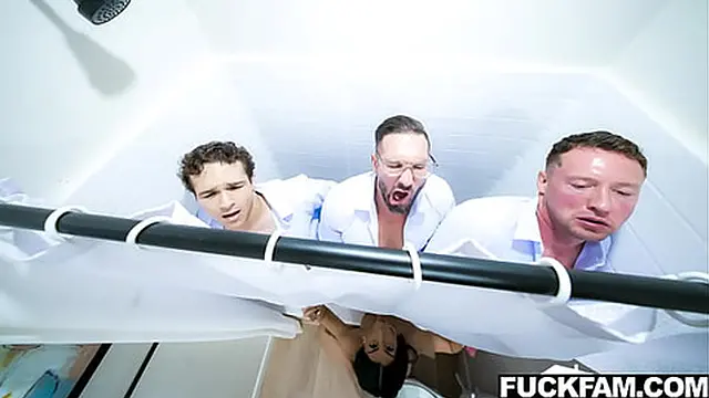 Roxie Takes on Three Step Cocks To Celebrate Graduation! Roxie Sinner &mdash;  Quinton James &mdash;  Pierce Paris &mdash;  Jayden Marcos