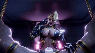 Emma Frost straponing a guy