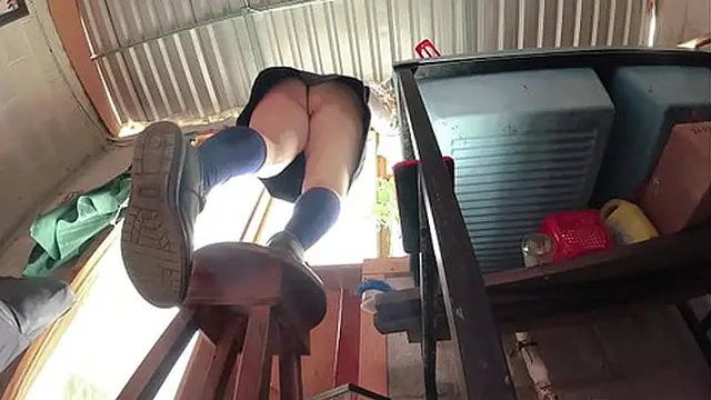 I’m in a skirt — can’t touch it — huge guy films beneath my dress