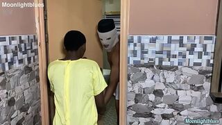 Juicy pussy Ebony student skips class to fuck big cock guard