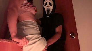 I'm home alone and when I go into the bathroom everything turns into a horror movie.