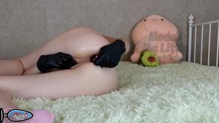 Wicked Sis Pisses Gloved, Ass🍑-Plug'd And Fisting Her Massive Clit