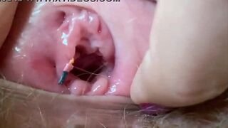 Extreme Close Up Big Clit Vagina Asshole Mouth Giantess Fetish Video Hairy Body