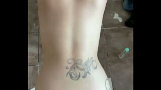 Young slut cheats on her boyfriend by fucking an older man at the trap house