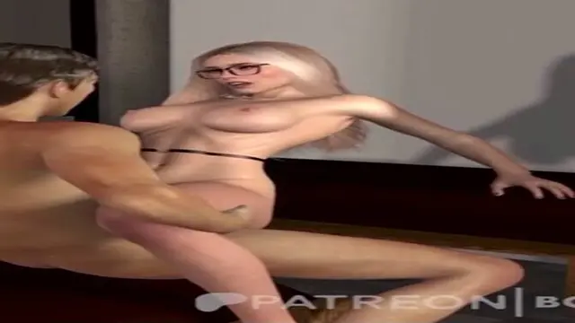 Brunette rides on huge boobs in POV 3D