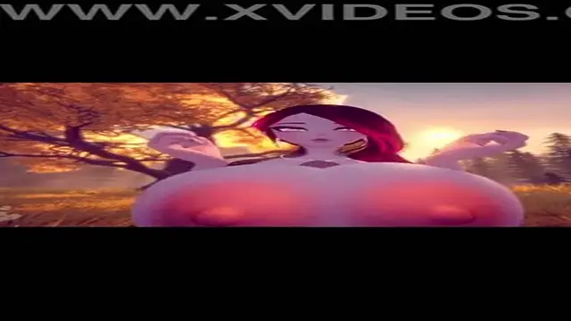 Huge-titted girl enjoys boob expansion in POV 3D