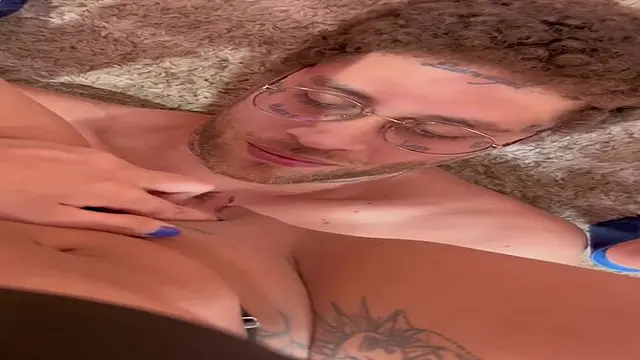 Brunette Latina beauty rides member while fingering herself