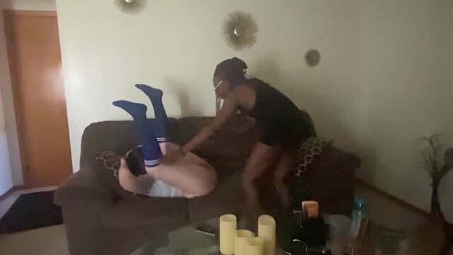 Pretty Southern Belle takes BBC in sloppy doggystyle