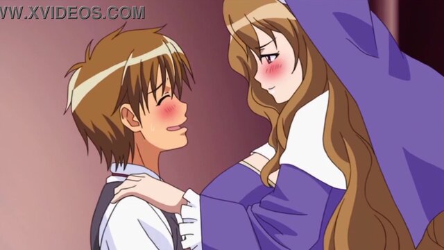 Horny nun with big tits gets fucked by a perverted student