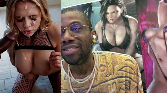 Enormous-boobbed goddess gets covered in cream; petite behind-loving whore attempts