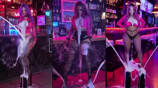 Hot girls in heels get covered in hot cream